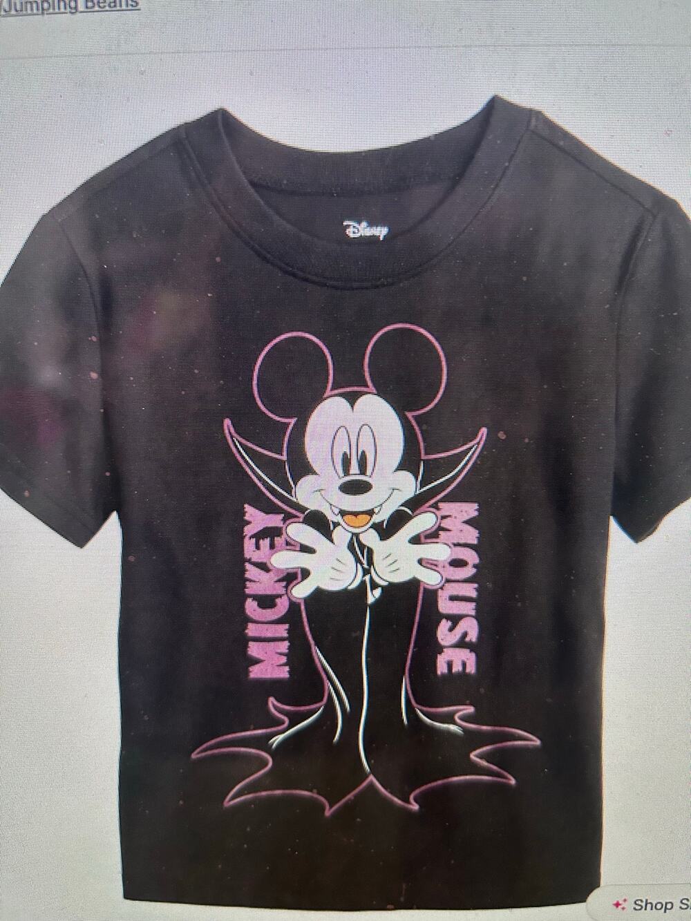 NWT Disney's Mickey Mouse Vampire graphic T-shirt 4T